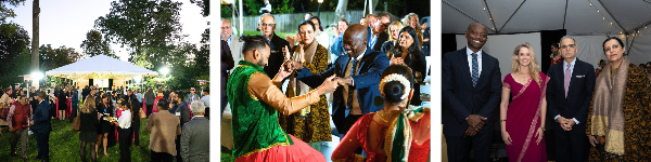 Guests at the Embassy of India reception celebrating the spice trade
